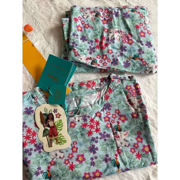 NWT Posh Peanut Classic Pajama Set Moana Disney Pua 5/6